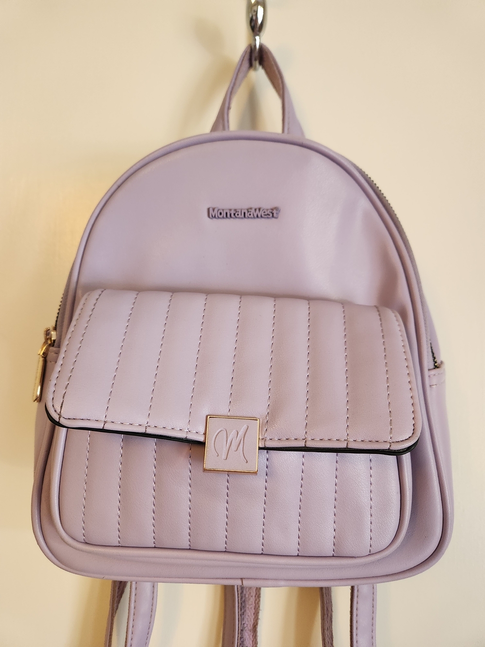 Montana West Lavender Quilted Mini Backpack